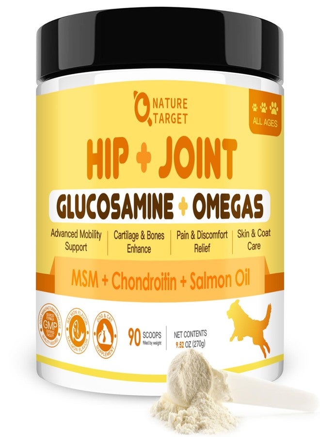 NATURE TARGET Glucosamine for Dogs, Joint Supplement for Dogs, Chondroitin, MSM, Turmeric, Omega 3, Support Hip & Joint Mobility - Dog Joint Pain Relief for Small & Large Breed, 9.52 Oz - Image 1